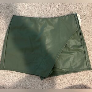 Altar’d State Olive Leather Skort
